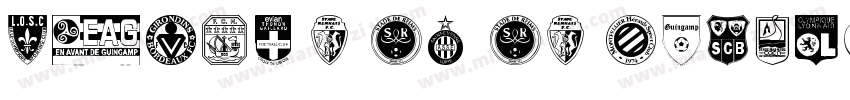 Ligue 1 20-21 Shadow字体转换